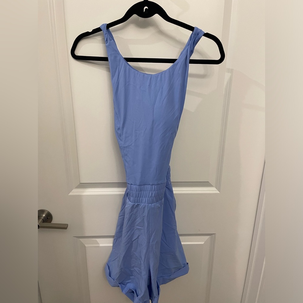 NWT MonoB Athletic Romper Light Blue